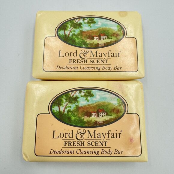 Lord & Mayfair Deodorant Cleansing Face & Body Bar In Paper Wrap 1980s Vintage - Picture 1 of 2